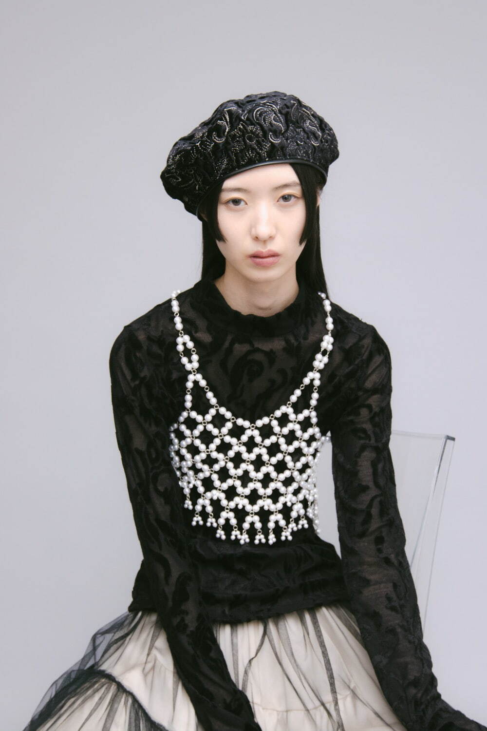 Snow cover pearl bustier 44,000円