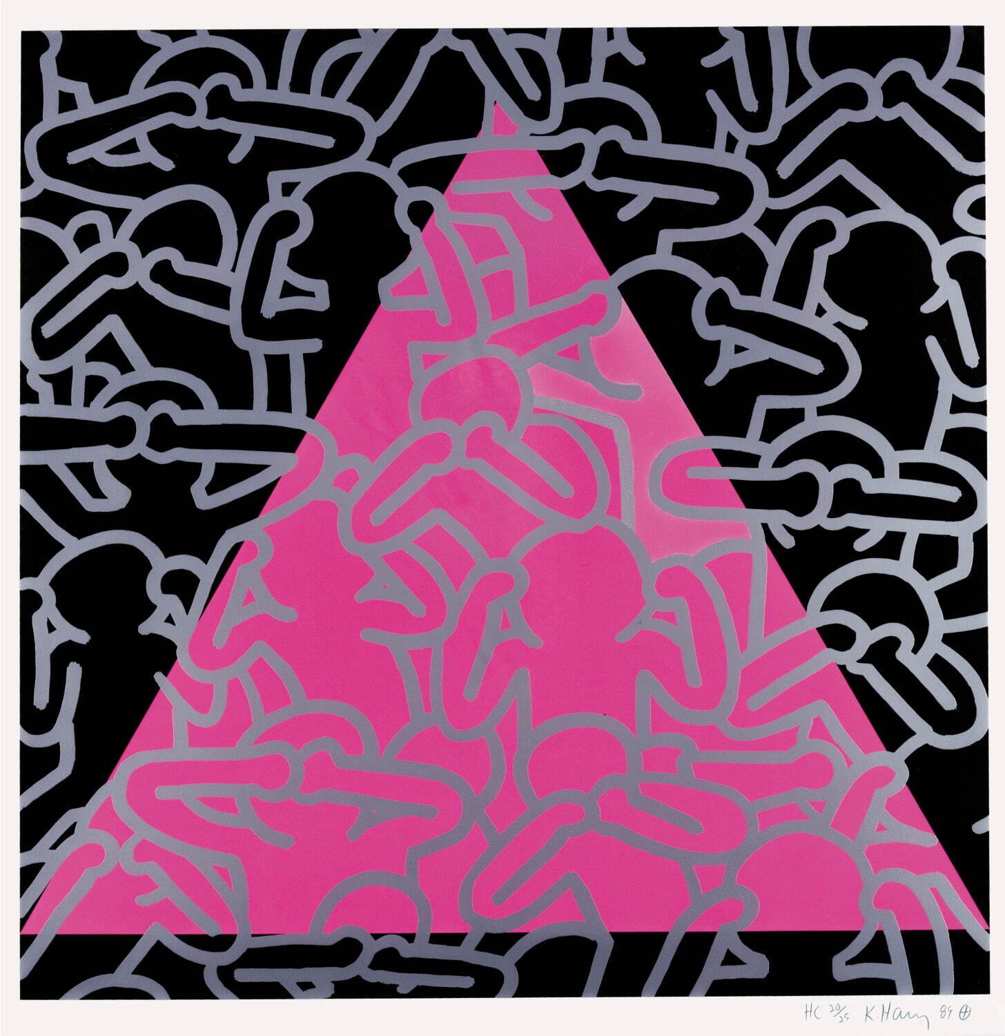 キース・ヘリング 《沈黙は死》 1989年
中村キース・ヘリング美術館蔵 Keith Haring Artwork ©Keith Haring Foundation