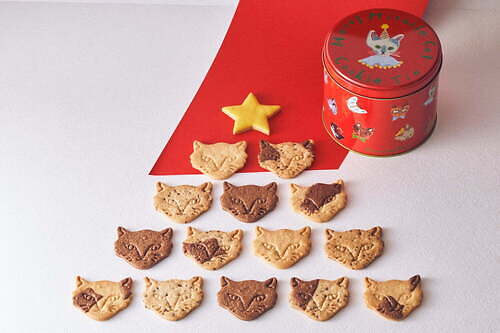 フェアリーケーキフェアのクリスマス限定スイーツ、「ネコクッキー缶」や“ツリーに飾る”ミニケーキ