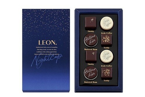 モロゾフ手掛ける「レオン」24年バレンタイン、“カクテル着想”大人のチョコレートを星空ボックスで