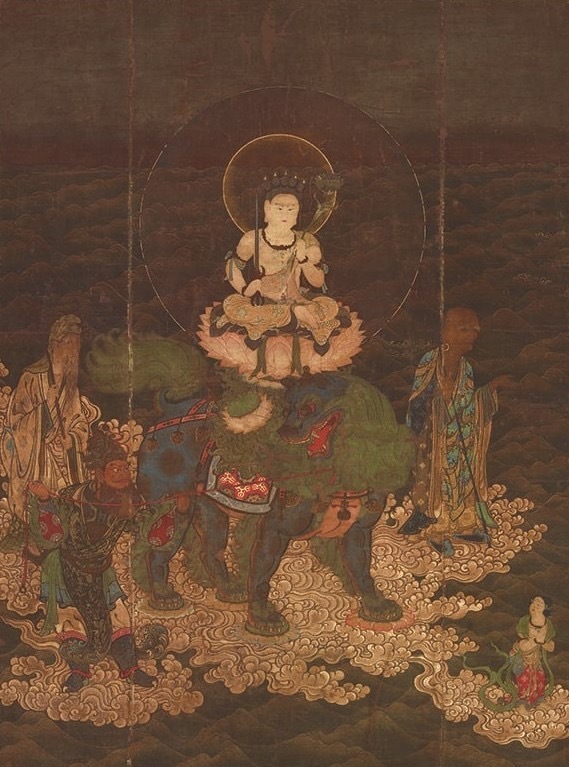 国宝 《文殊渡海図》
鎌倉時代 13世紀 画像提供：奈良国立博物館