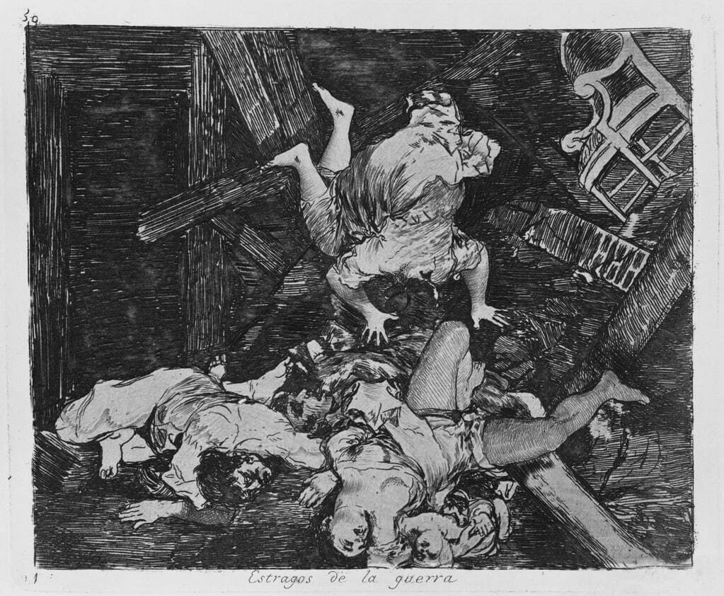 フランシスコ・デ・ゴヤ 「戦争の惨禍」より30番《戦争の惨害》
1810-14年頃 エッチング、ドライポイント、エングレーヴィング、バーニッシャー／紙 国立西洋美術館