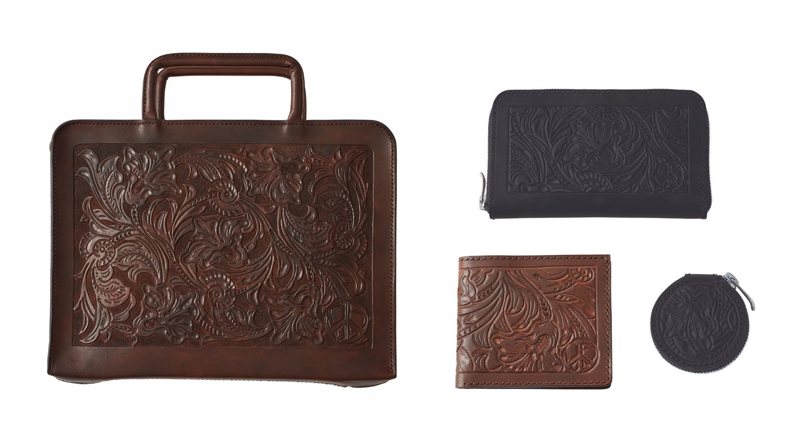 「HAND CARVED LEATHER 天国と地獄 BRIEFCASE BY KICHIZO」242,000円
「HAND CARVED LEATHER 天国と地獄 LONG WALLET BY KICHIZO」126,500円
「HAND CARVED LEATHER 天国と地獄 WALLET BY KICHIZO」82,500円
「HAND CARVED LEATHER 天国と地獄 COIN CASE BY KICHIZO」66,000円