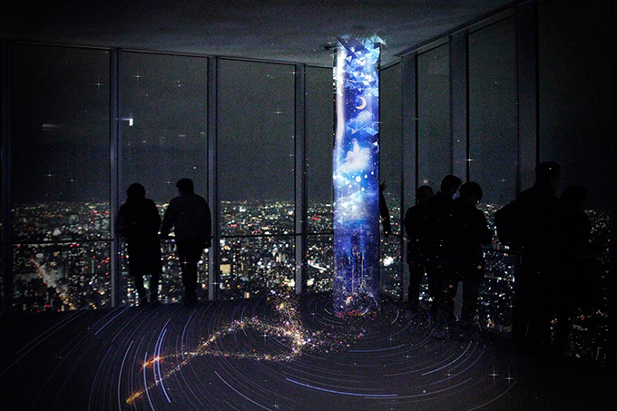 あべのハルカスで日本初のイベント！地上約300mからの「夜景×3Dプロジェクションマッピング」｜写真2