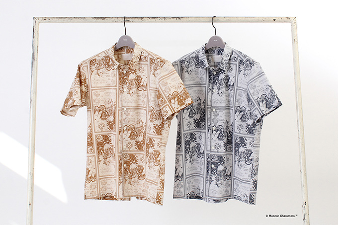 トローヴ×ムーミン、夏にピッタリなシャツとショーツが発売 - 生地にムーミン谷の地図をプリント｜写真3