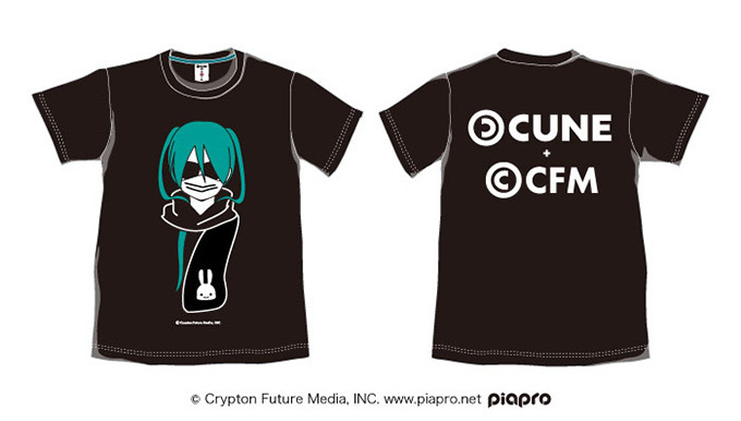 CUNE×初音ミク、コラボ黒Tシャツを発売 - ツインテールが絡まるユニークなイラスト｜写真9
