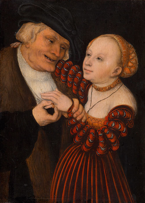 ルカス・クラーナハ(父)《不釣合いなカップル》  1530-1540年頃
ウィーン美術史美術館