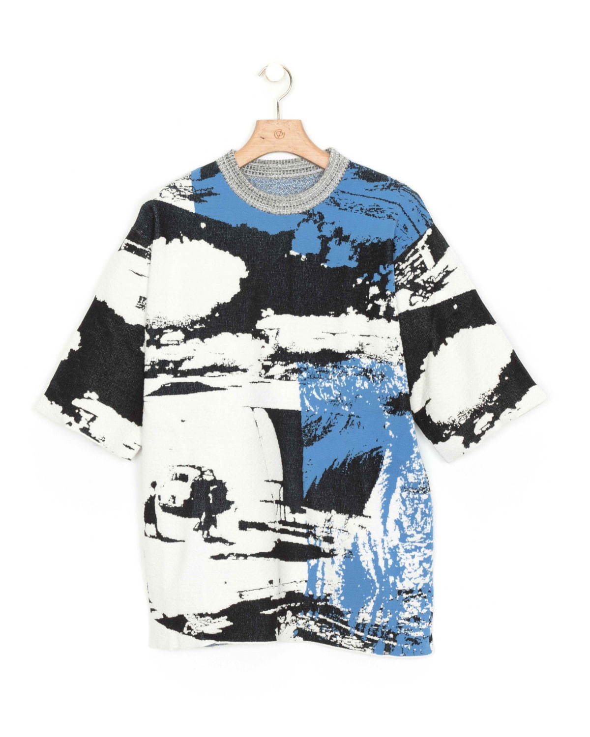 Printed Short Sleeve Sweater 70,000円＋税