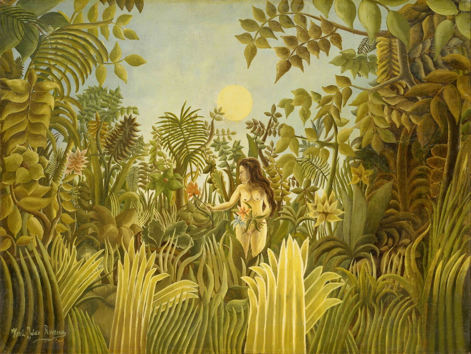 アンリ・ルソー《エデンの園のエヴァ》1906-1910年頃 ポーラ美術館蔵