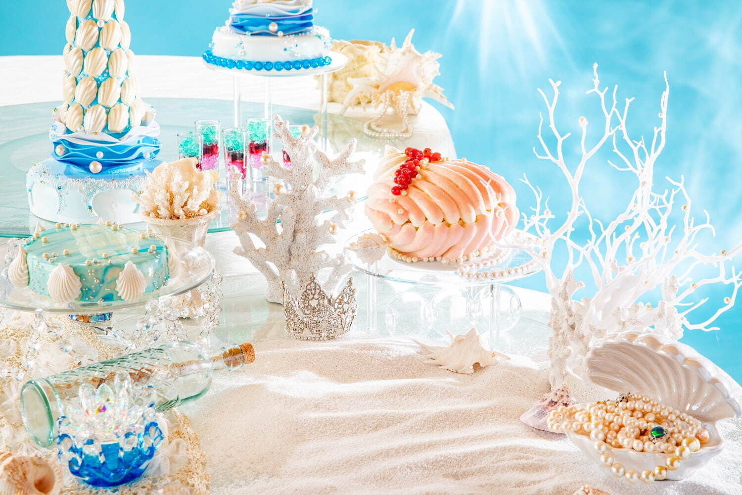 ヒルトン東京“プリンセス・マーメイド”のスイーツビュッフェ、ティアラのムースや巻貝のケーキ｜写真12