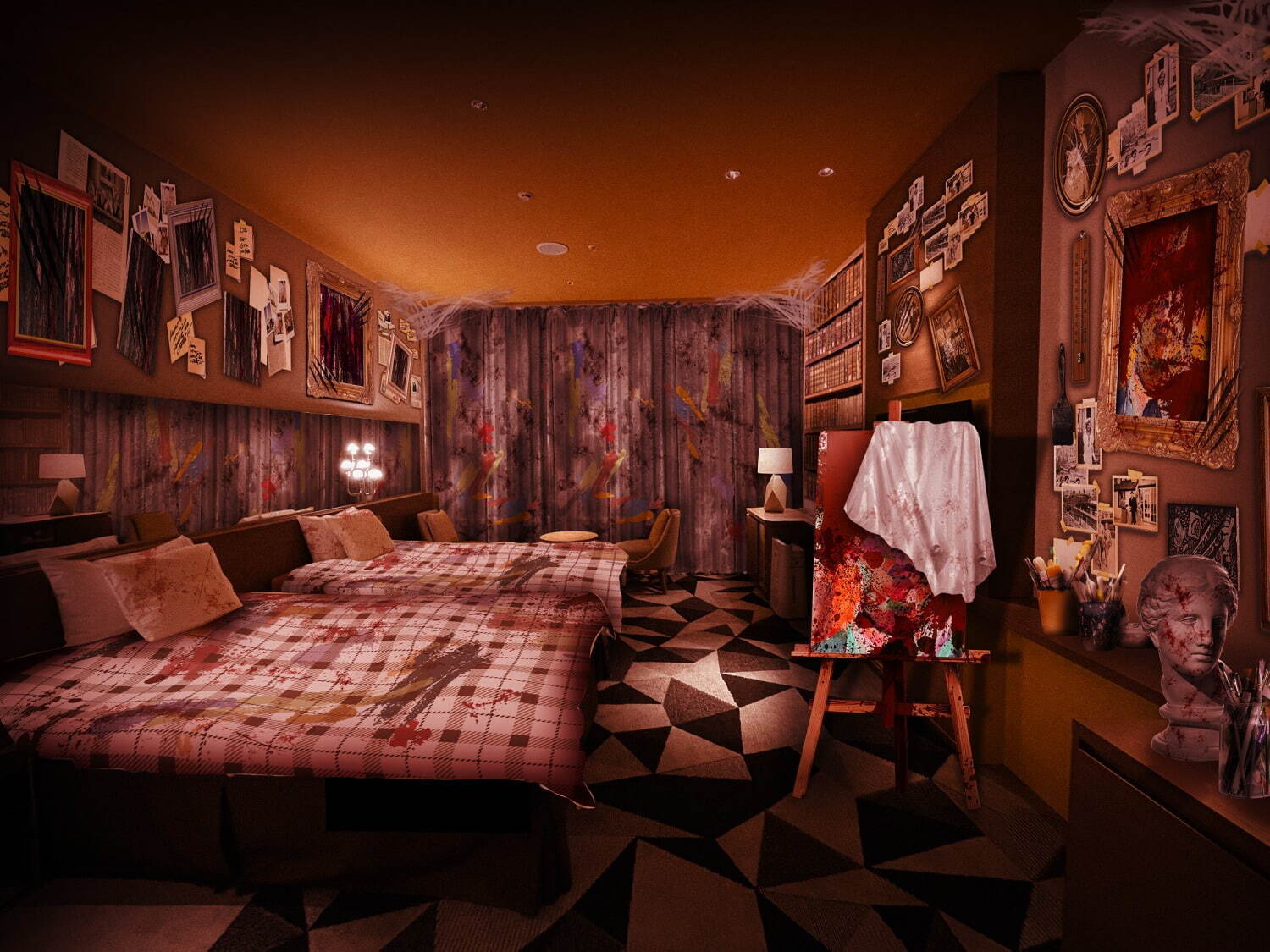 「謎解きホラールーム」暗闇へ誘う”絵画”の謎解き宿泊プラン、大阪・USJ公式ホテルで｜写真1