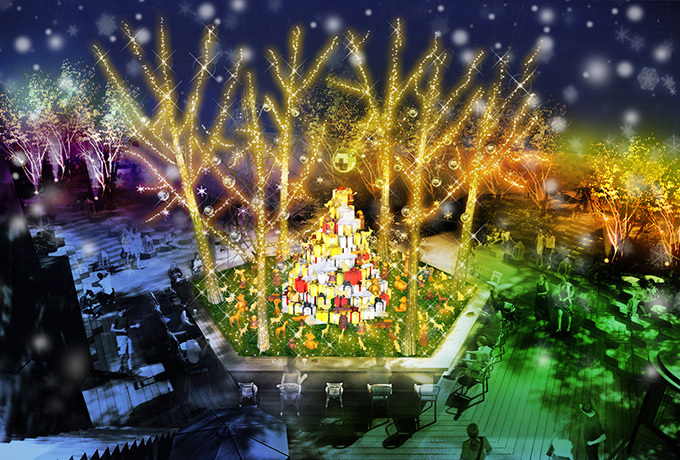 東急プラザ 表参道原宿のXmasイルミネーションのテーマは「Gift～森からの贈り物～」｜写真1