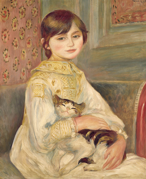 ピエール＝オーギュスト・ルノワール
≪ジュリー・マネの肖像、あるいは猫を抱く子ども≫1887年 オルセー美術館
©RMN-Grand Palais(musée d