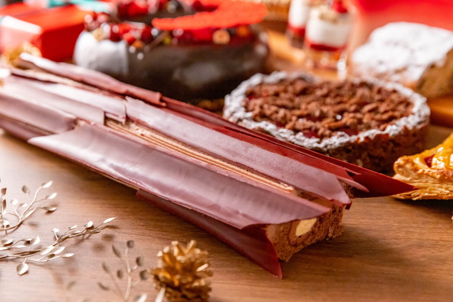ヒルトン名古屋のクリスマススイーツビュッフェ、アメリカンなリース型チョコケーキなど世界の伝統スイーツ｜写真3