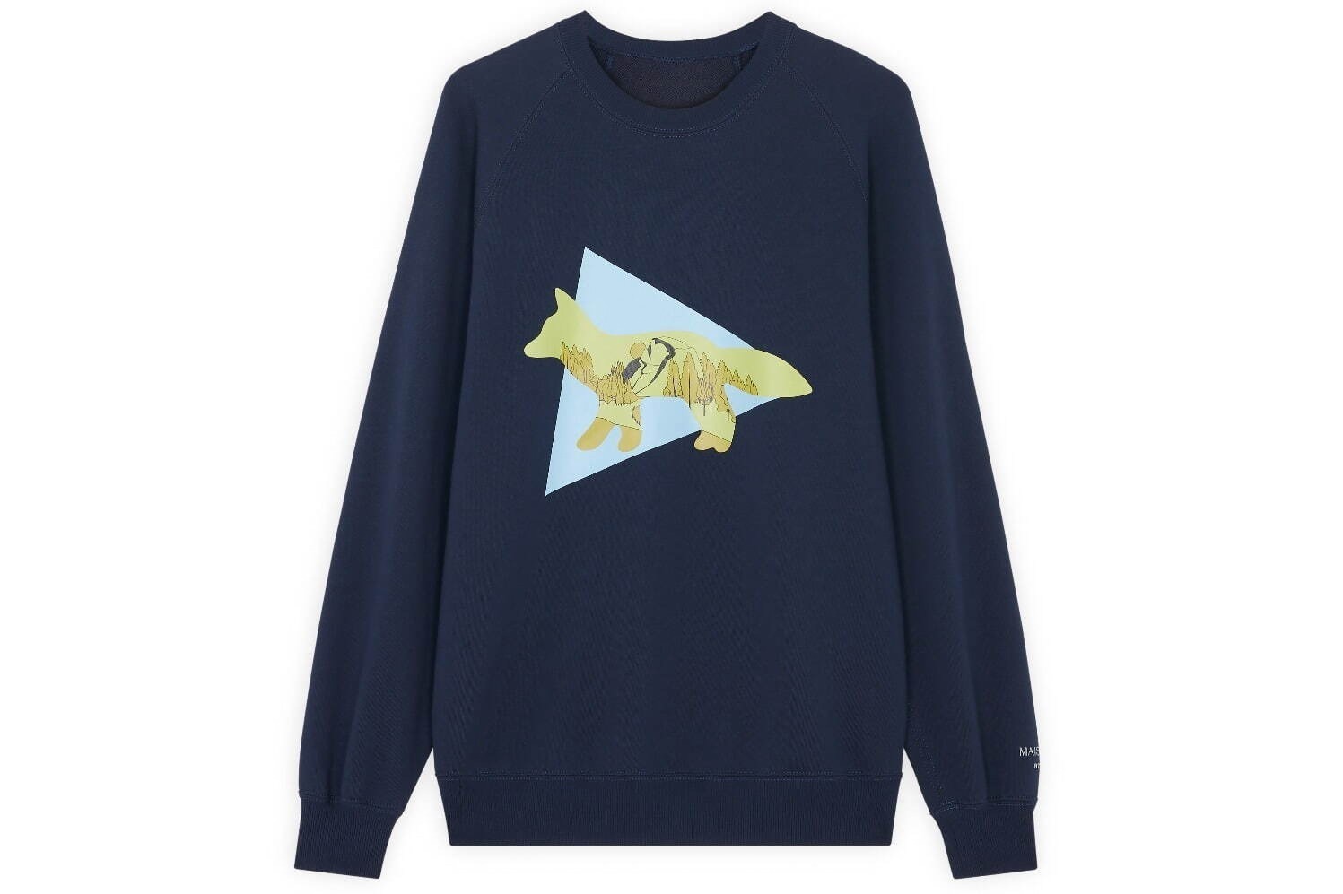 メゾン キツネ × アンドワンダー、キツネロゴ＆トライアングルを配したTシャツやバッグなど