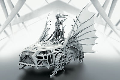 ソマルタ＆アンリアレイジがレクサスを大胆にデザイン - 車体が、羽のある生命体に変化！