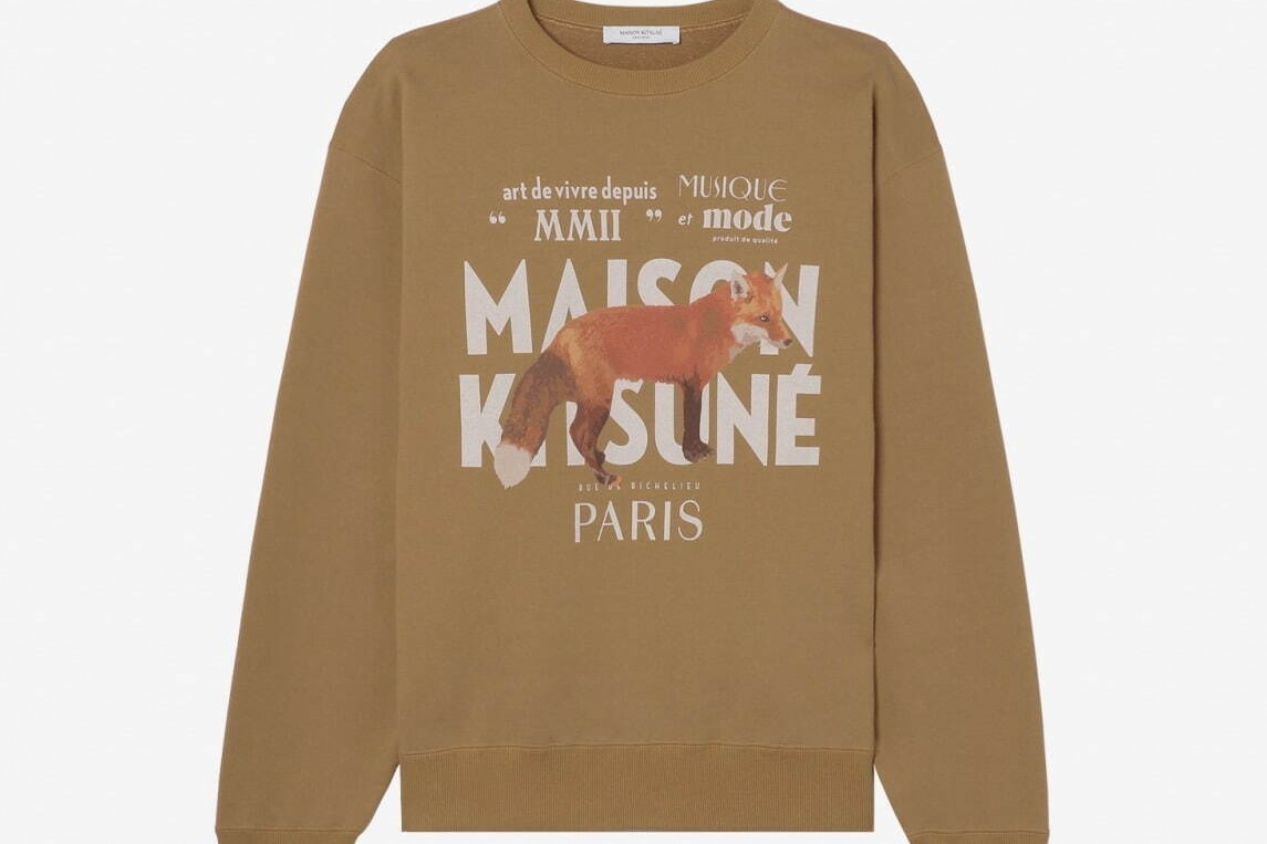 メゾン キツネ“キツネ”イラストのスウェットがベージュカラーに、ジェイアール名古屋タカシマヤ限定で