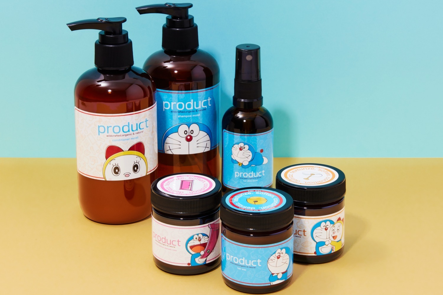 ザ・プロダクト×「ドラえもん」コラボ限定パッケージ、人気の“全身保湿”ヘアワックスなど
