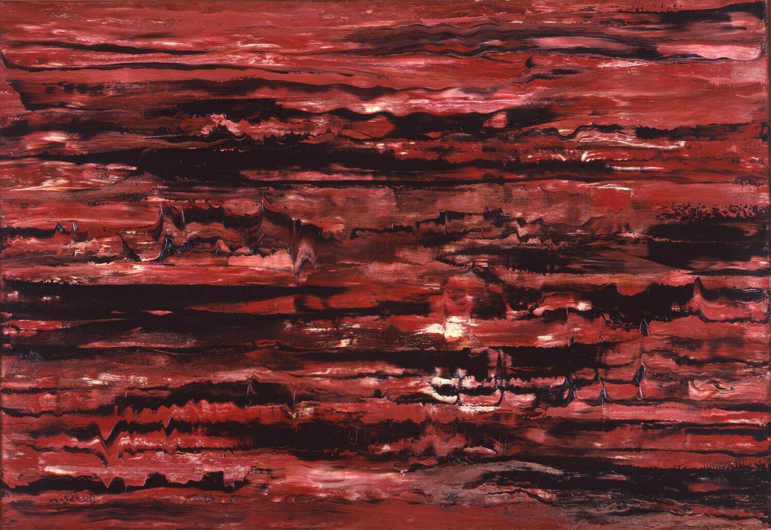 白髪一雄 《文》 1954年 油彩、布 芦屋市立美術博物館蔵