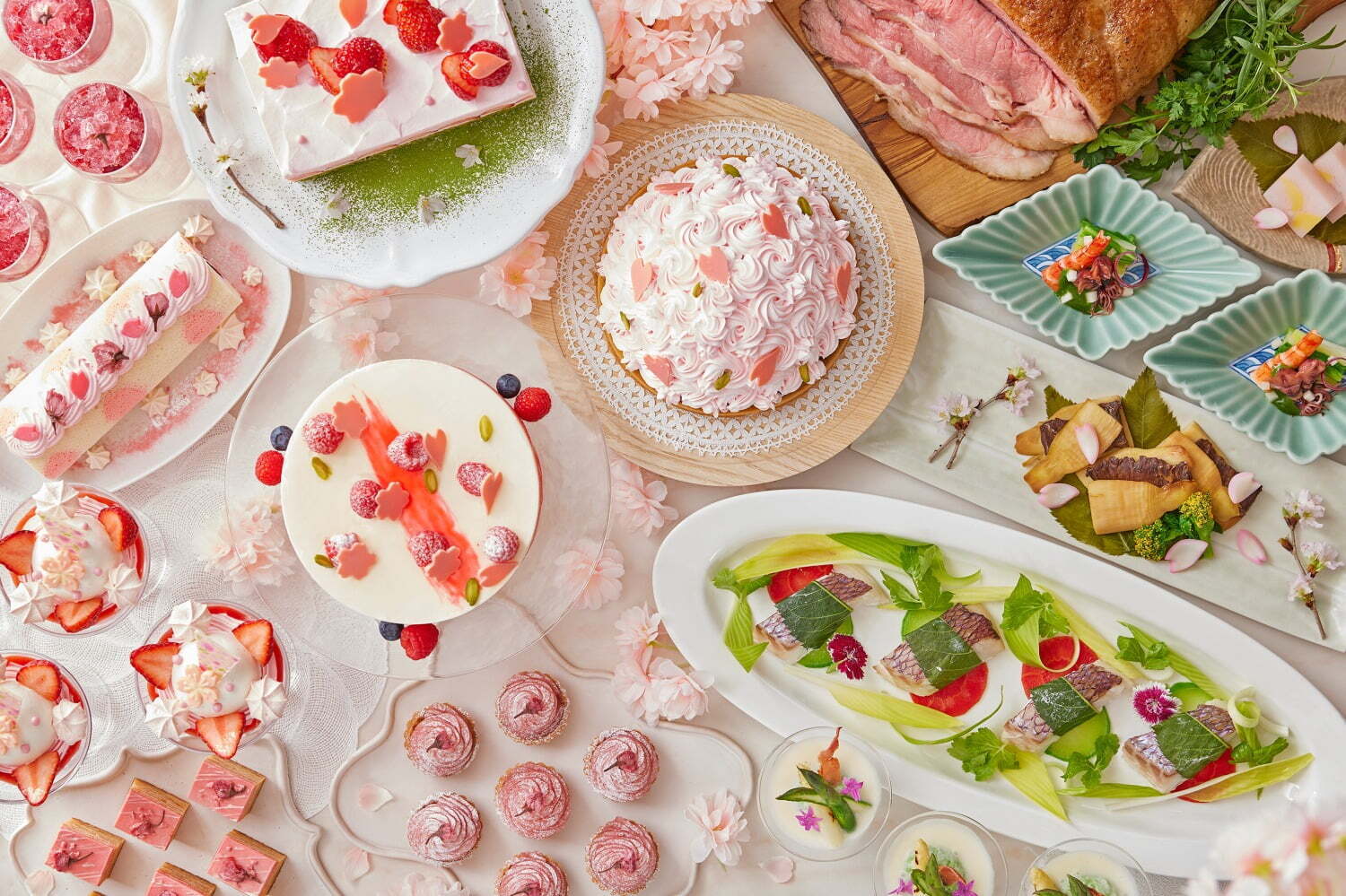 デザートビュッフェ｜グランドニッコー東京ベイ 舞浜「さくらスイーツ ブッフェ」、桜香るパフェや“桜の木”タルト