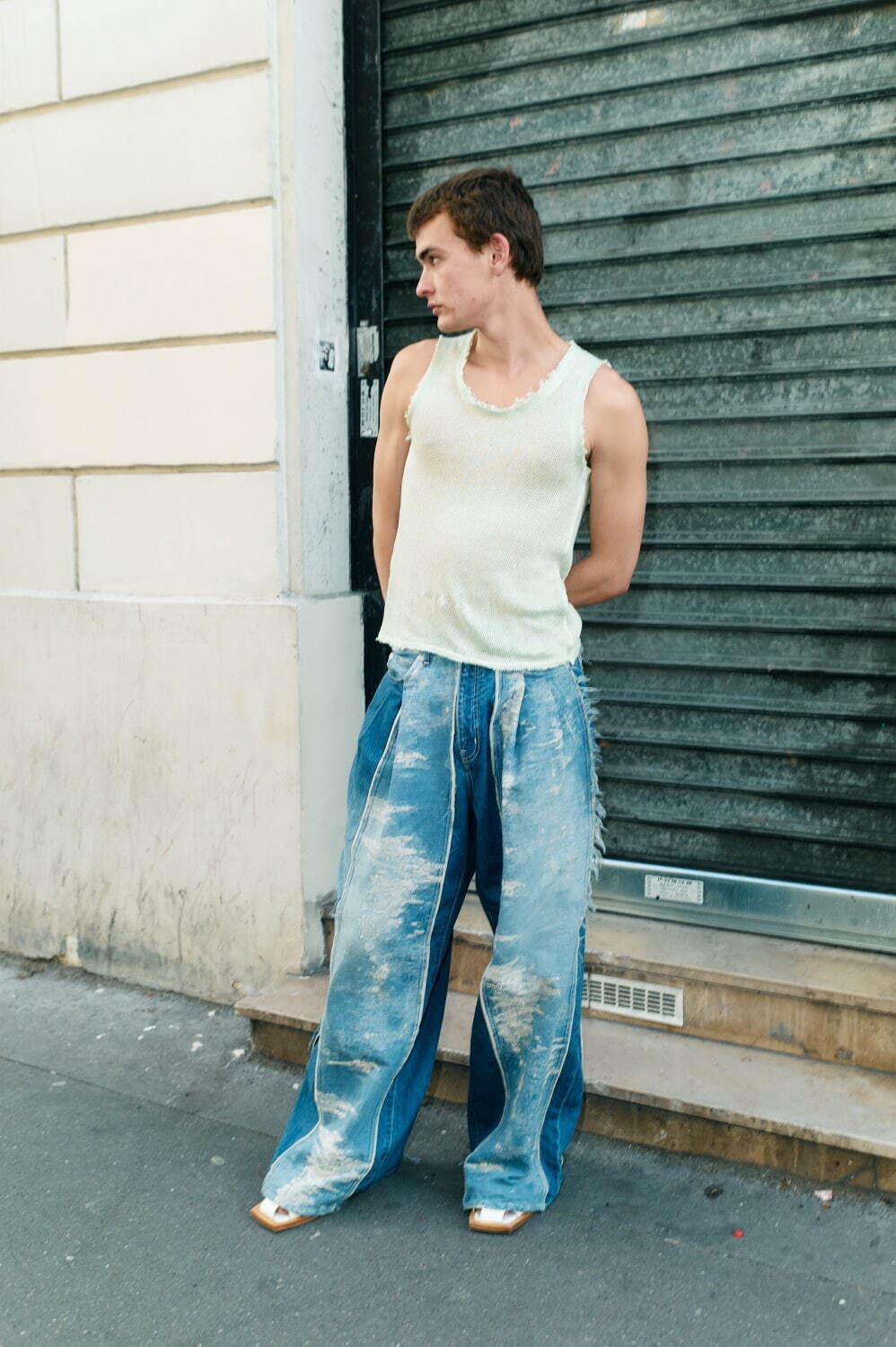 DESIGN WIDE DENIM PANTS BLEACH 57,200円