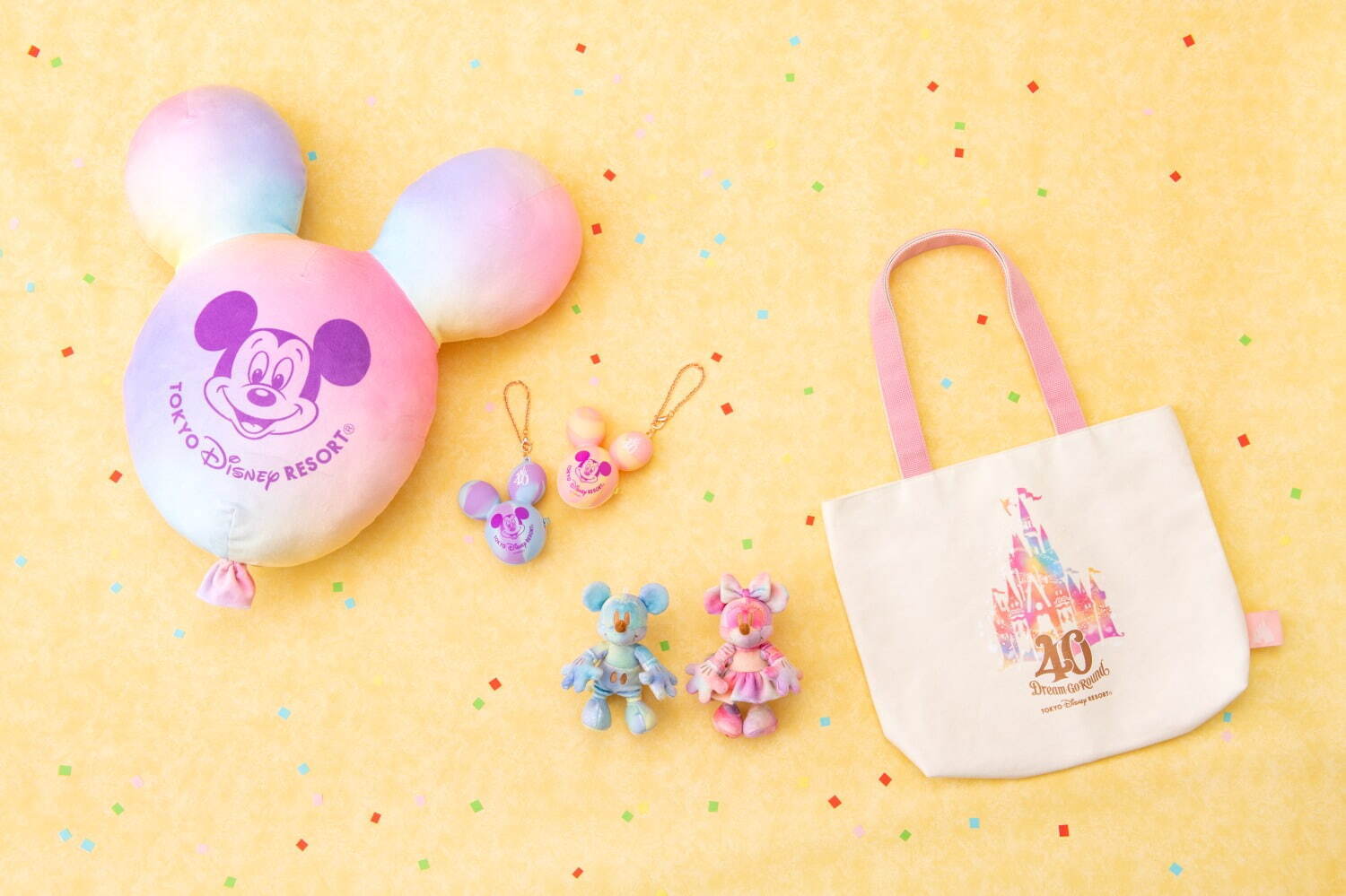 東京ディズニーリゾート40周年グッズ、カラフルなカチューシャ＆ぬいぐるみバッジなど｜写真1