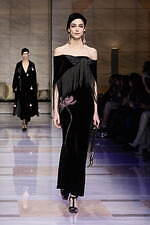 ジョルジオ アルマーニ 2023年秋冬ウィメンズコレクション - 対立する質感の交響｜写真56