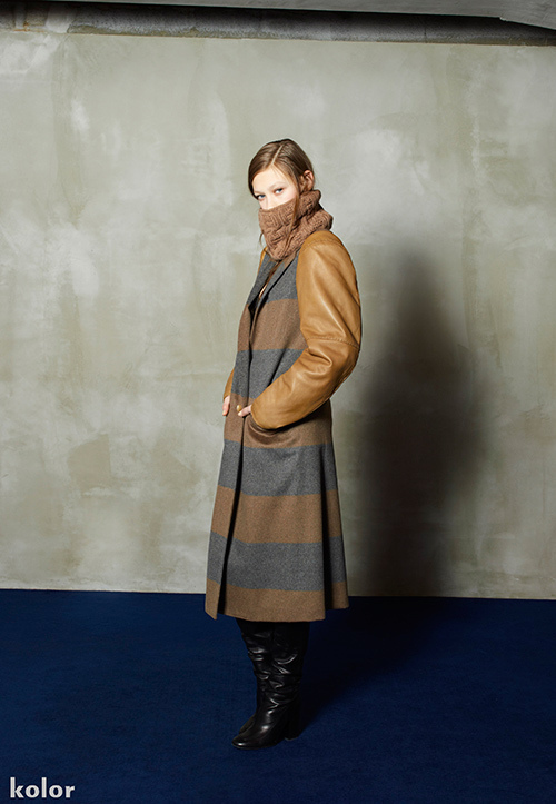 kolor 2014AW 厚手コート　ネイビー