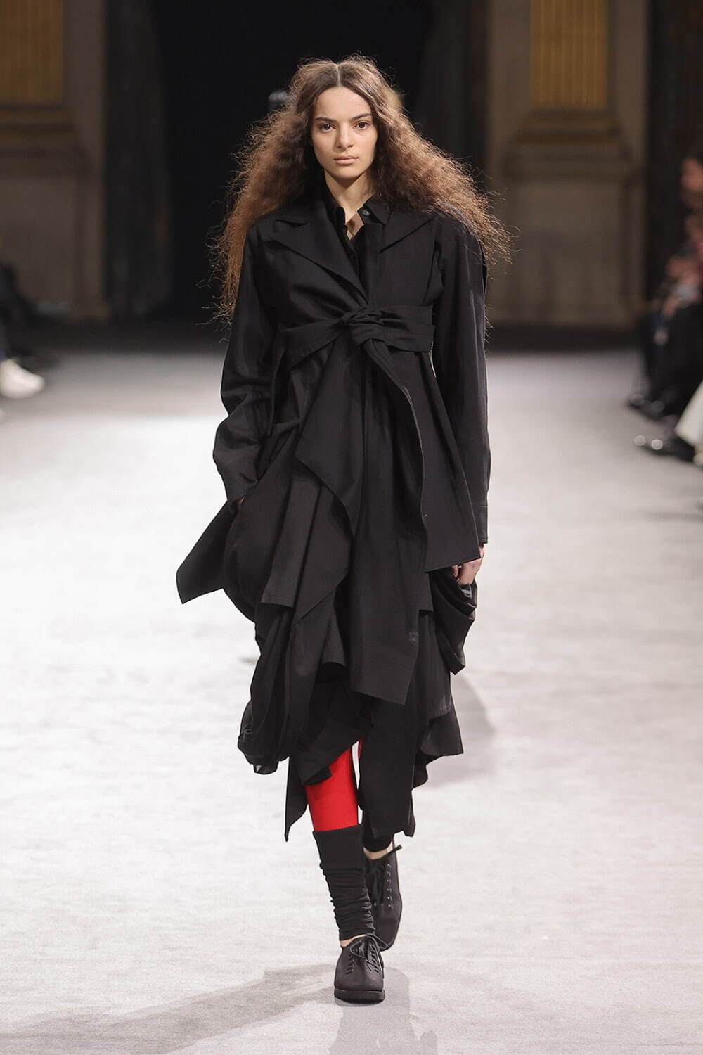Yohji Yamamoto FEMME オールインワン ヨウジヤマモト 黒S ヨウジヤマモト ファムYohji Yamamoto FEMME バックレースアップ