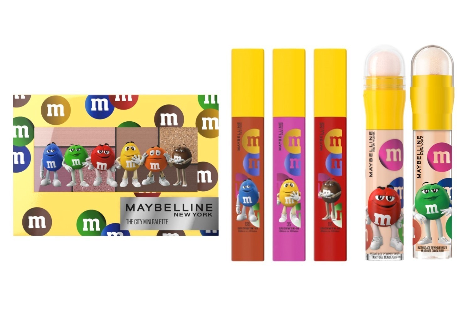 リキッドリップ｜メイベリン ニューヨーク×人気チョコ「M&M'S」、コラボパッケージのリップやアイシャドウ