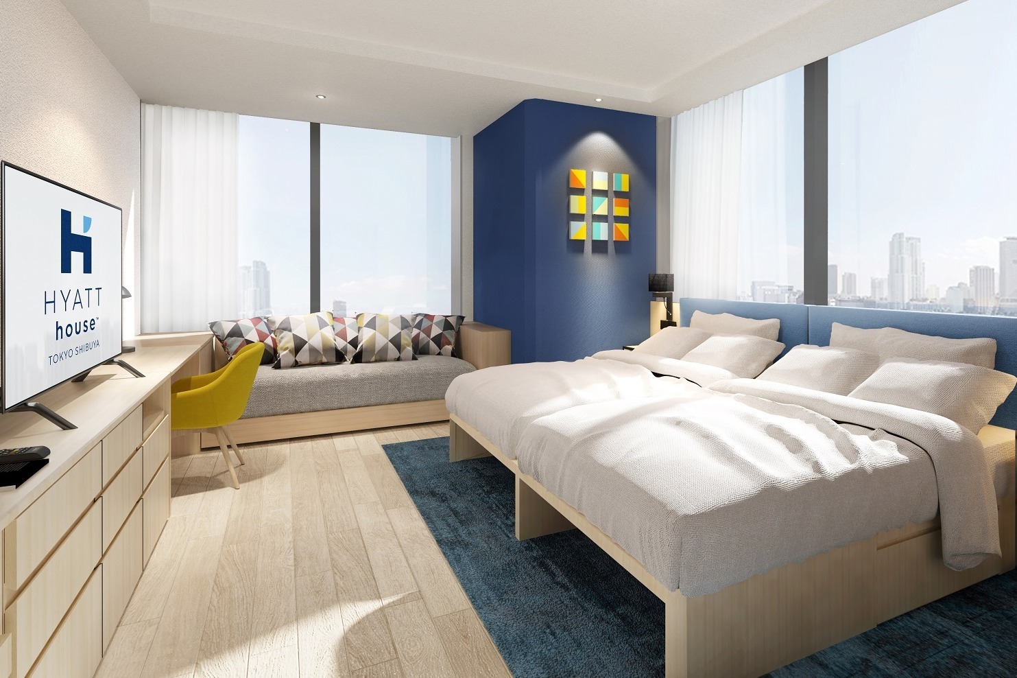 庭園｜“渋谷で暮らす”新感覚ホテル「ハイアットハウス」誕生、キッチン付き客室＆室内プールも