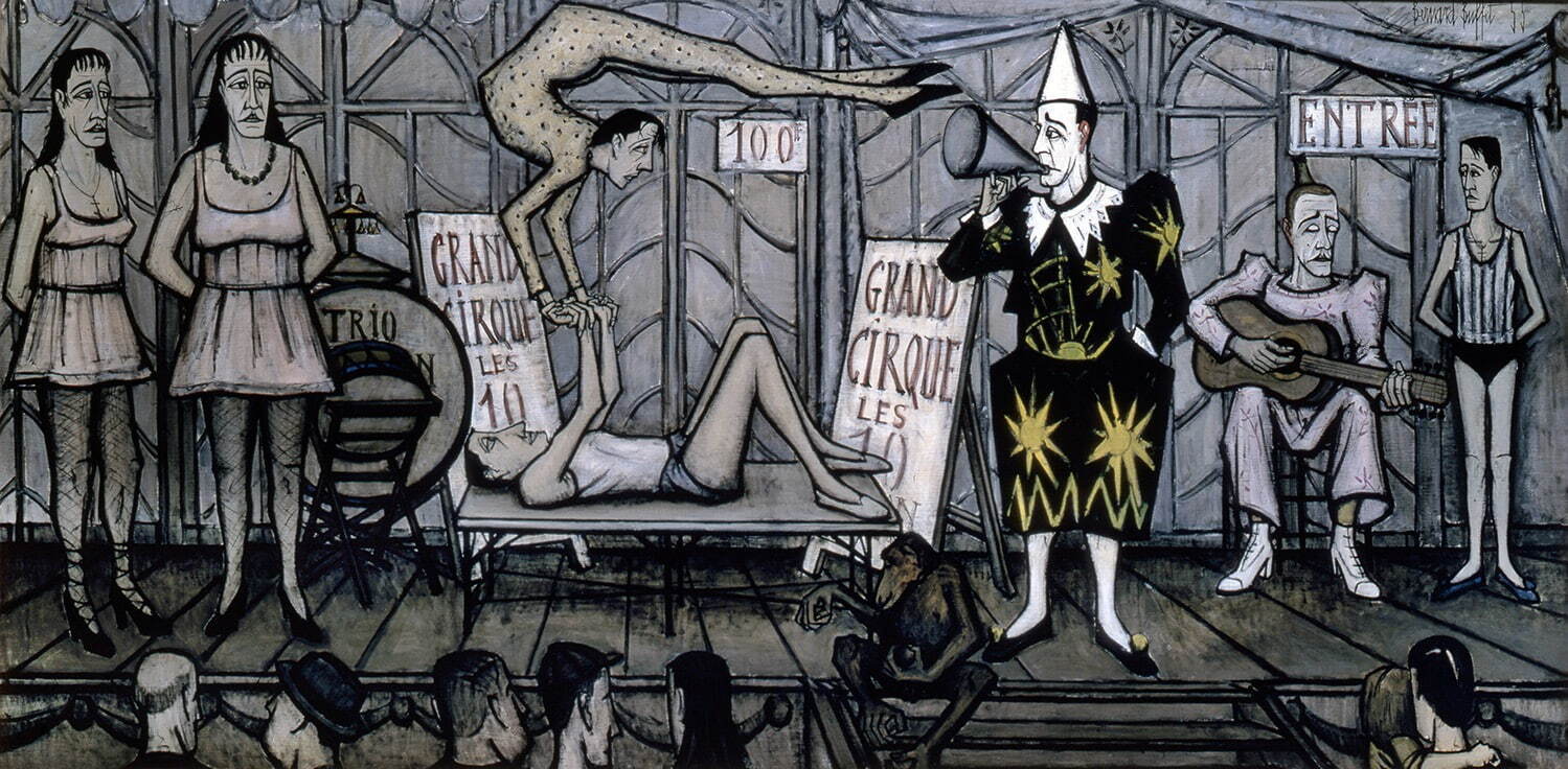 ベルナール・ビュフェ 《サーカス：パレード》 1955年 油彩