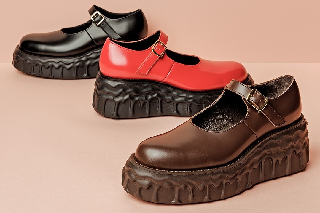 ガーリーファッション｜Q-pot.初のシューズライン誕生、まるでチョコ！？“ソールがとろける”メリージェーンシューズ