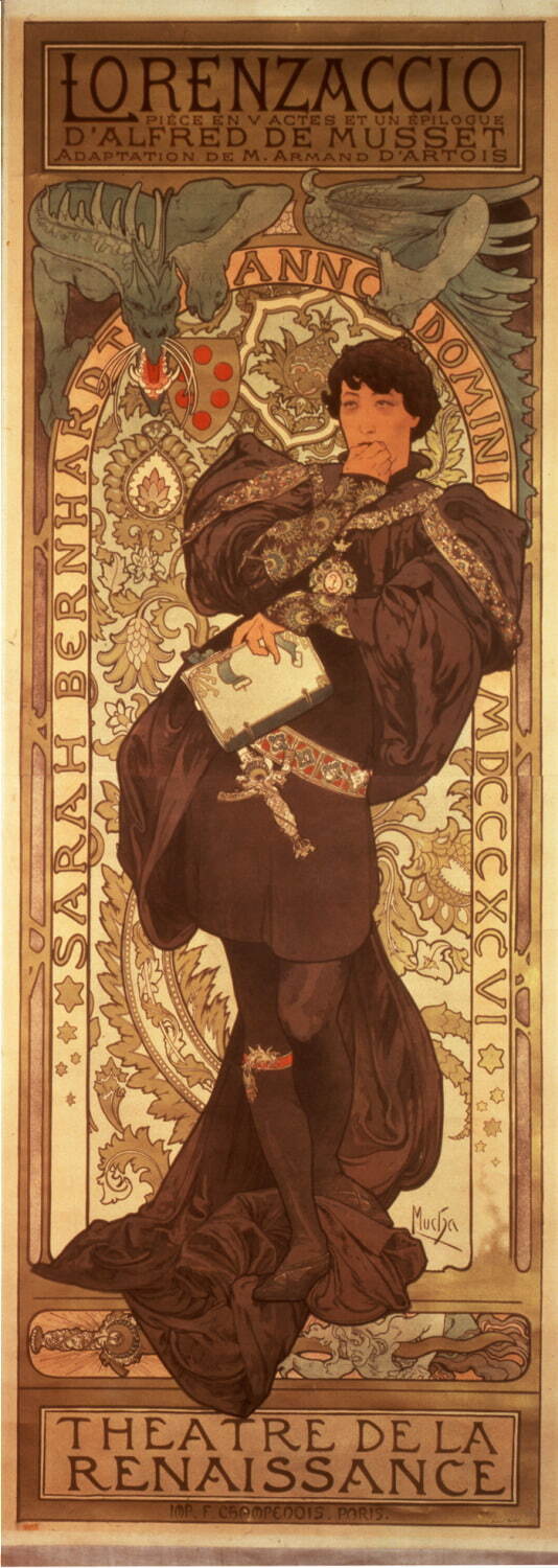 アルフォンス・ミュシャ《ロレンザッチオ》
リトグラフ、紙 1896年 堺 アルフォンス・ミュシャ館(堺市)蔵