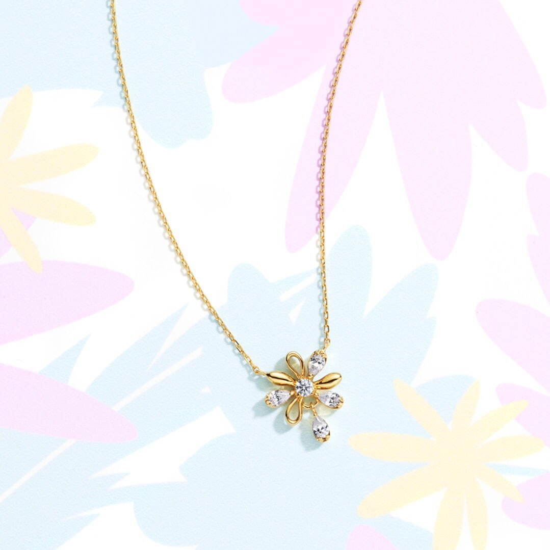 カナル 4℃“春の花々”のお守りジュエリー スイートピーの