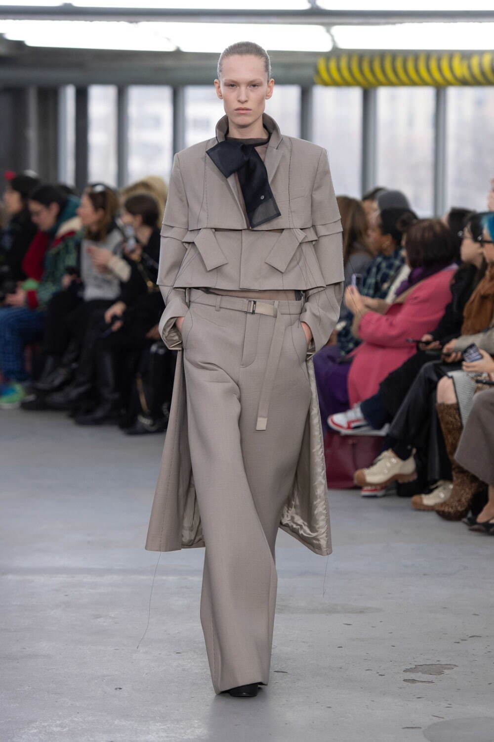 めかこ様専用】sacai 2023秋冬 ツイード ワイドパンツ サイズ1 レディース