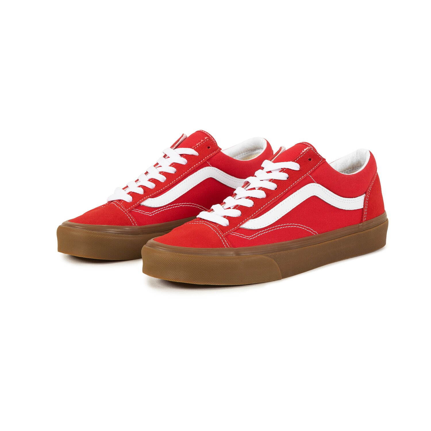 VANS新作“サイドストライプ×ガムソール”のスニーカー、鮮やか