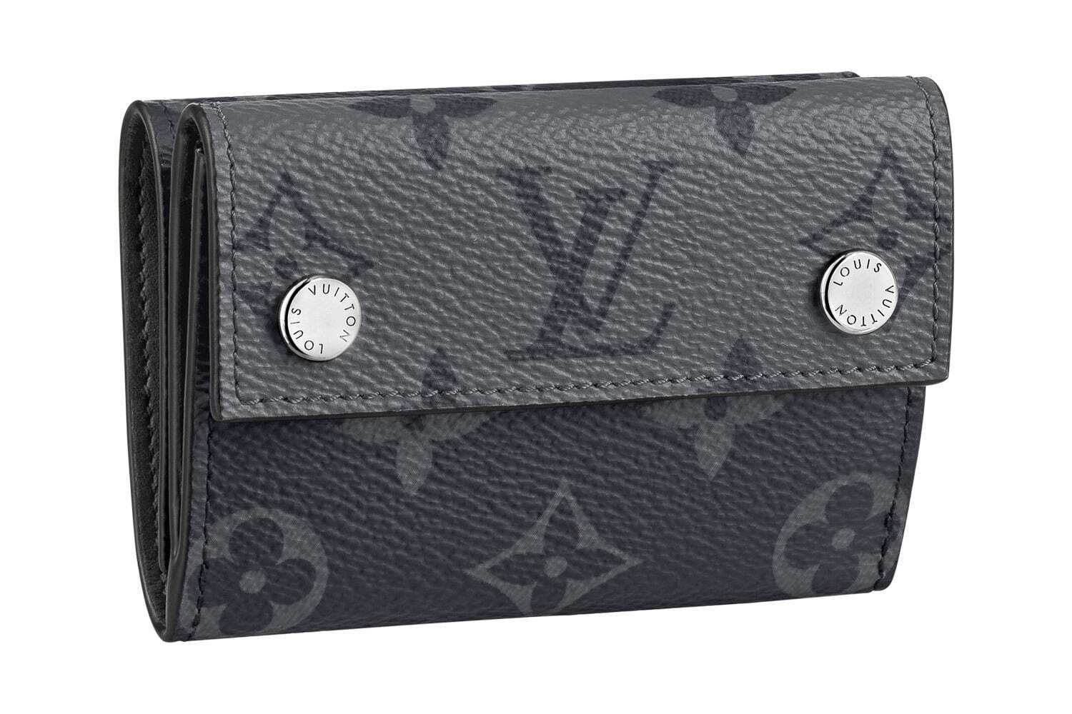〈ルイ・ヴィトン〉グレイッシュなキャンバスレザーのミニ財布