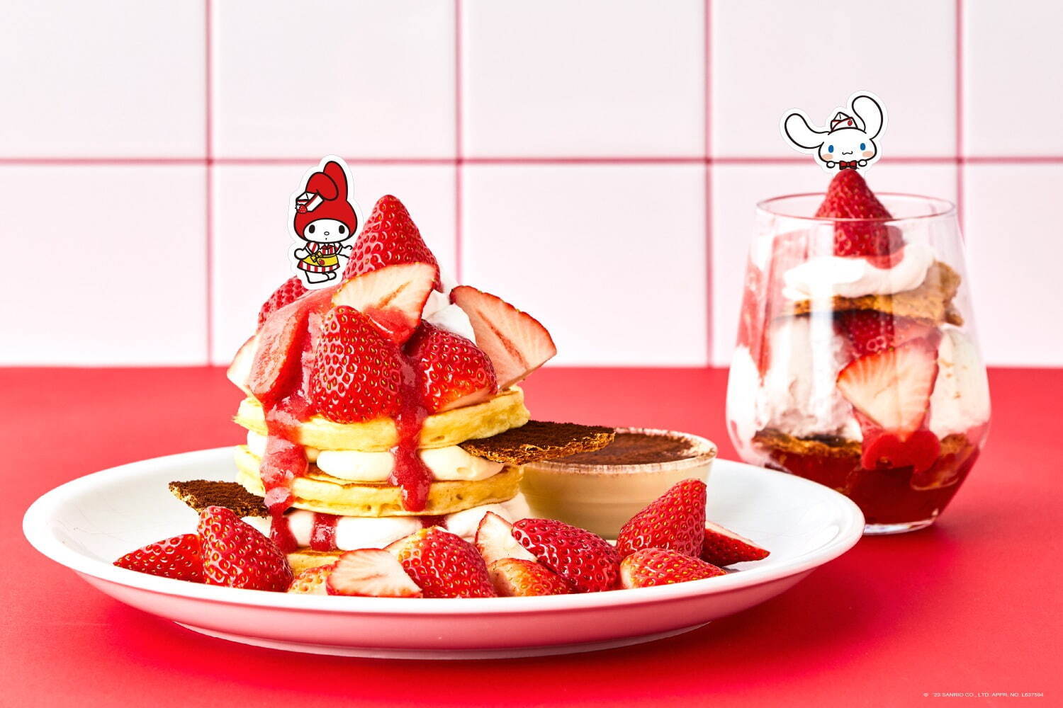 サンリオキャラクターズ“マイメロディ＆シナモロール”のパンケーキ、J.S. パンケーキ カフェで｜写真2