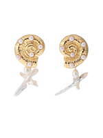 パメオポーズ新作アクセサリー、アンモナイト×淡水パールのピアス＆カラフルトイビーズのネックレス｜写真28