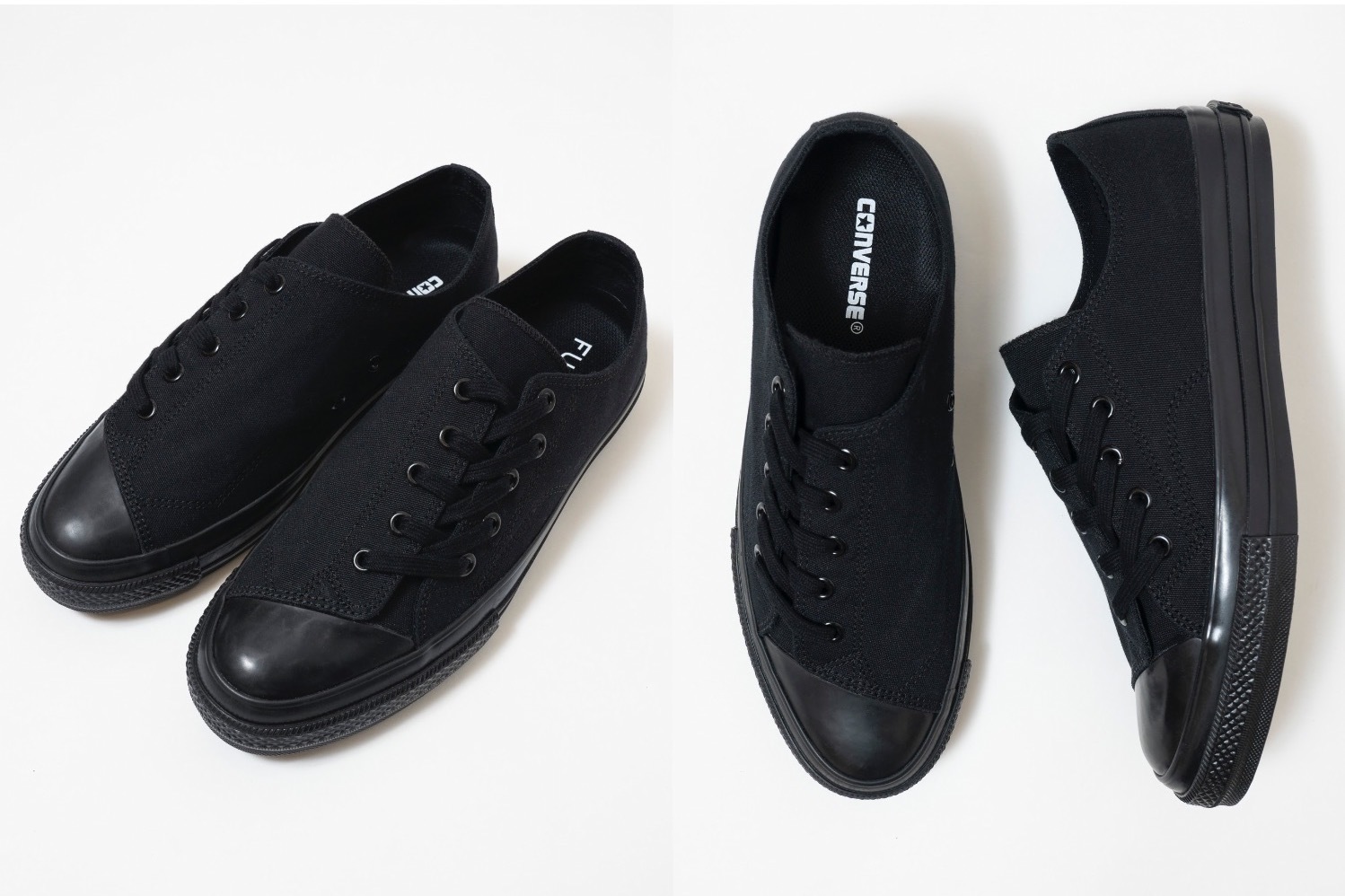 フミト ガンリュウ×コンバース、“デフォルメ”アッパーの「オールスター」スニーカー