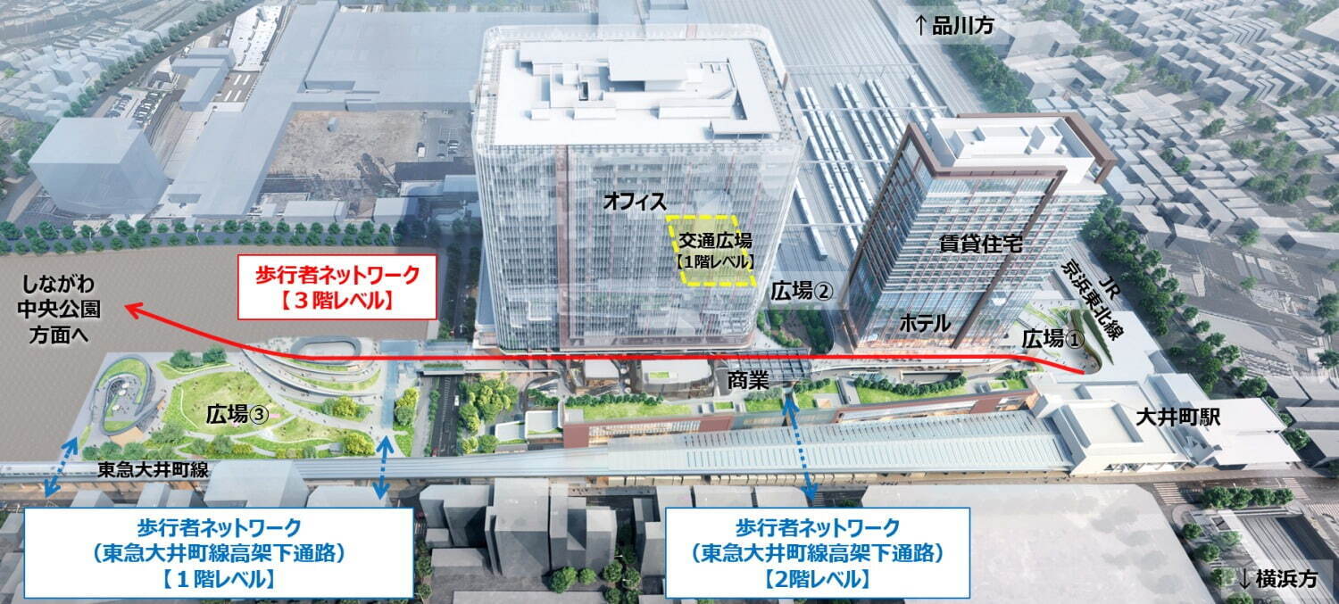 大井町駅周辺の大規模複合開発、商業施設・ホテル・シネコンを含む複合施設が2025年度末開業予定｜写真8