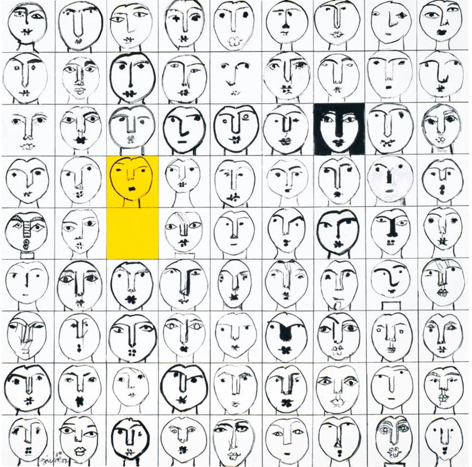 猪熊弦一郎 《顔80》 1989年 丸亀市猪熊弦一郎現代美術館蔵 ©公益財団法人ミモカ美術振興財団