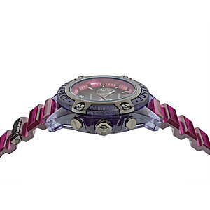 ヴェルサーチェ新作腕時計“クレイジーカラー”の透明ウォッチ、グリーン