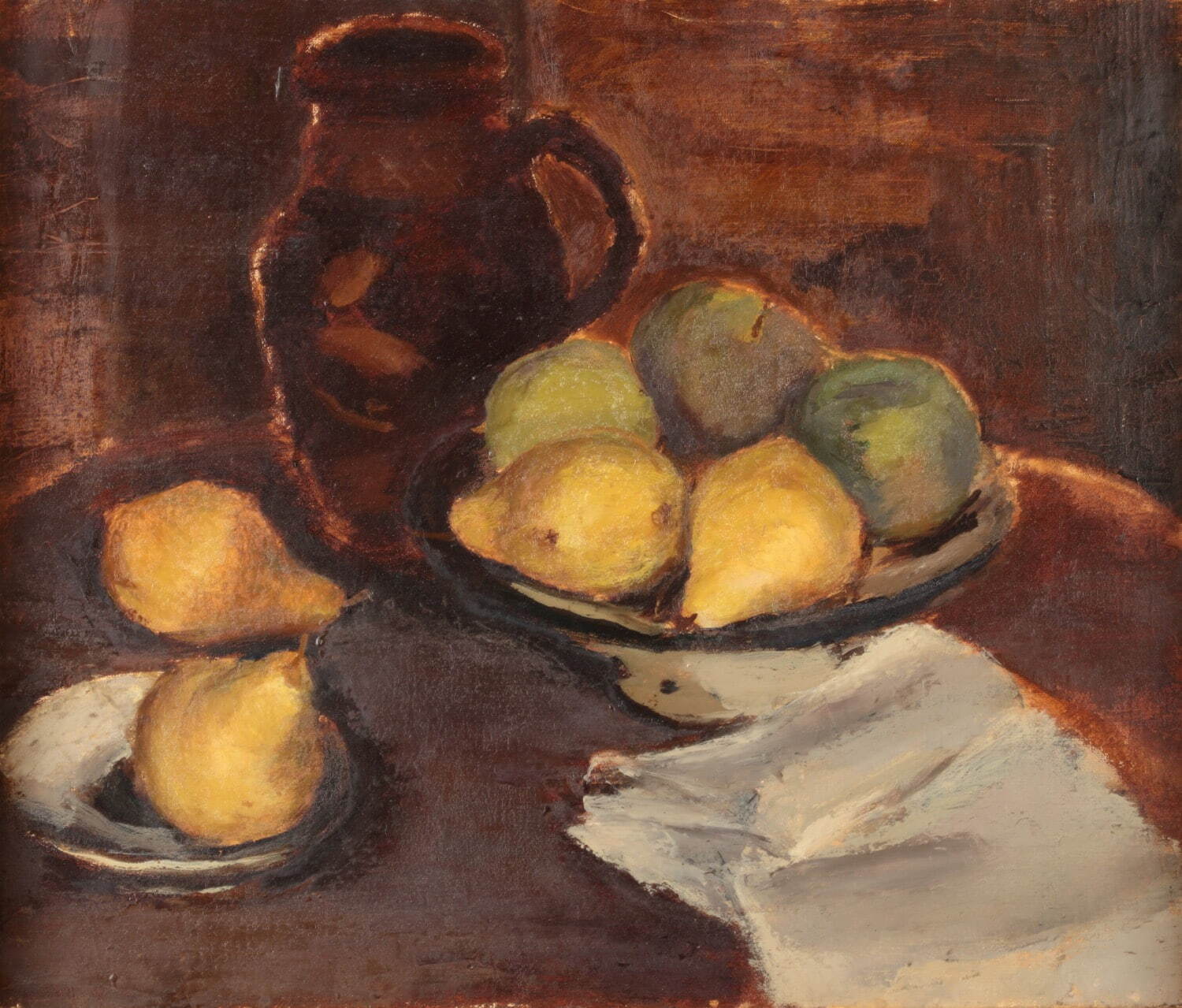 原勝郎 《静物(洋梨と壺)》 1950年頃 静岡県立美術館蔵