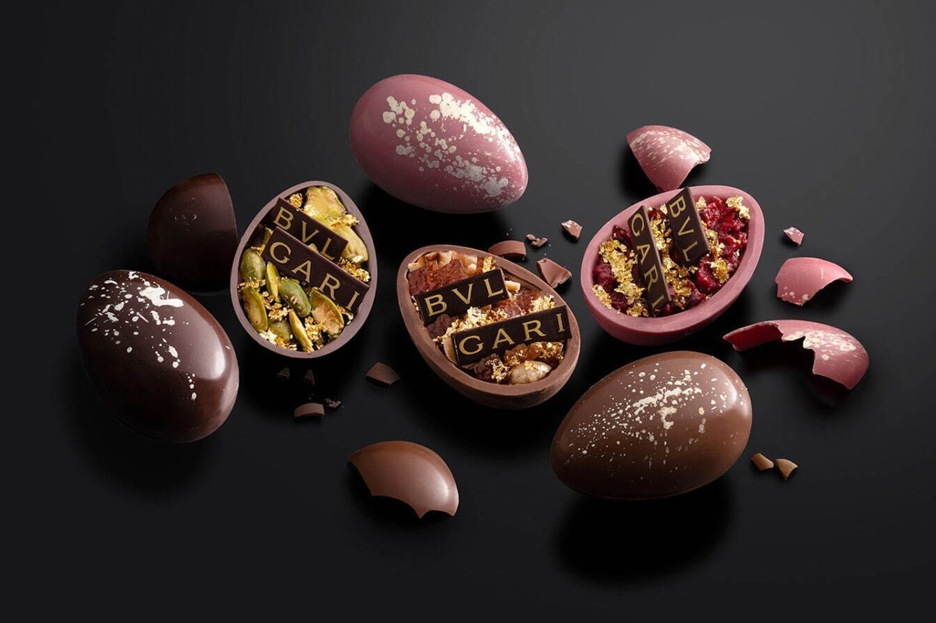 ブルガリ イル・チョコラートのイースター限定菓子、ピスタチオやラズベリーが詰まった“エッグ型”チョコ