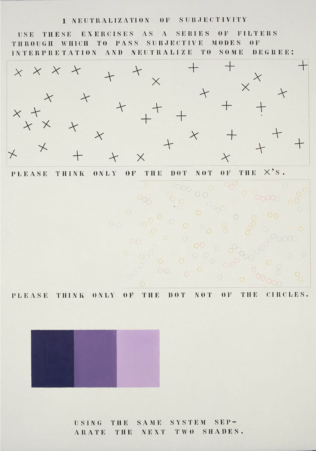 荒川修作＋マドリン・ギンズ 《意味のメカニズム》「主観性の中性化」
1963年頃-1988年 油彩他、画布 244×173cm