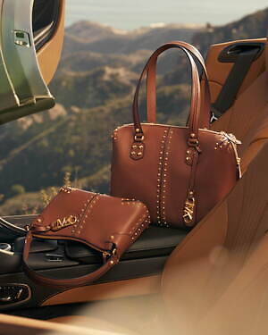 MICHAEL KORS 2way ショルダーバッグ ハンドバッグ ネイビー