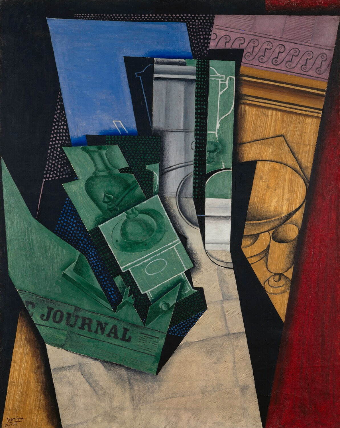 フアン・グリス 《朝食》 1915年10月 ポンピドゥーセンター(1947年購入)
Centre Pompidou, Paris, Musée national d’art moderne - Centre de création industrielle © Centre Pompidou, MNAM-CCI/Philippe Migeat/Dist. RMN-GP