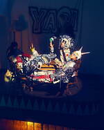 チルドレン・オブ・ザ・ディスコーダンス ×ヤギ、“バンダナとアートワーク”をパッチワークしたシャツ｜写真1